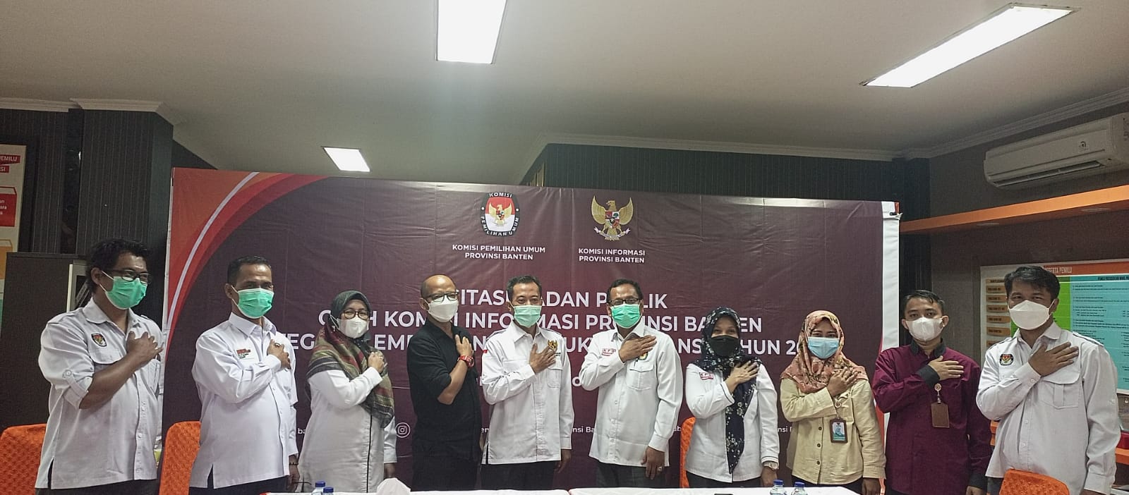 Visitasi Badan Publik KPU Provinsi Banten oleh Komisi Informasi Provinsi Banten Tahun 2021